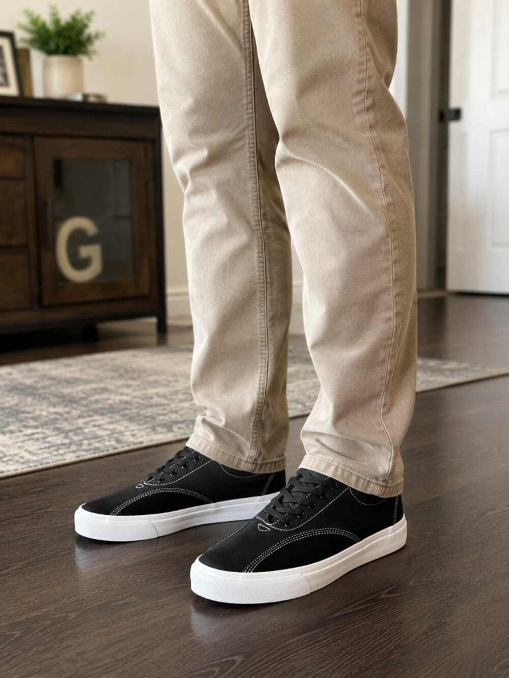Clearweather Donny Canvas Sneakers Black White Men's 8.5 Women's 10 NWT